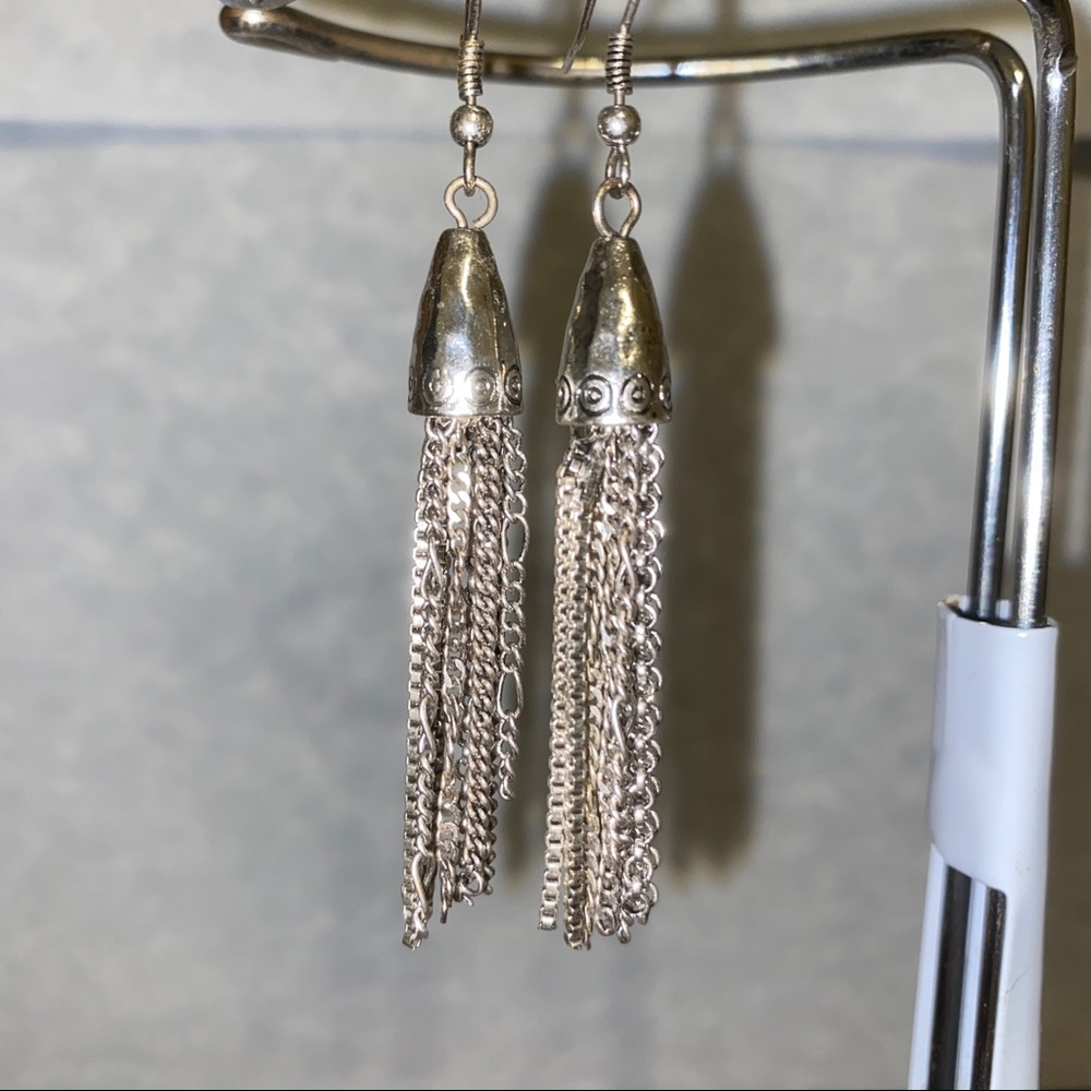 Tarnish Silver Dangle / Dangly Earrings